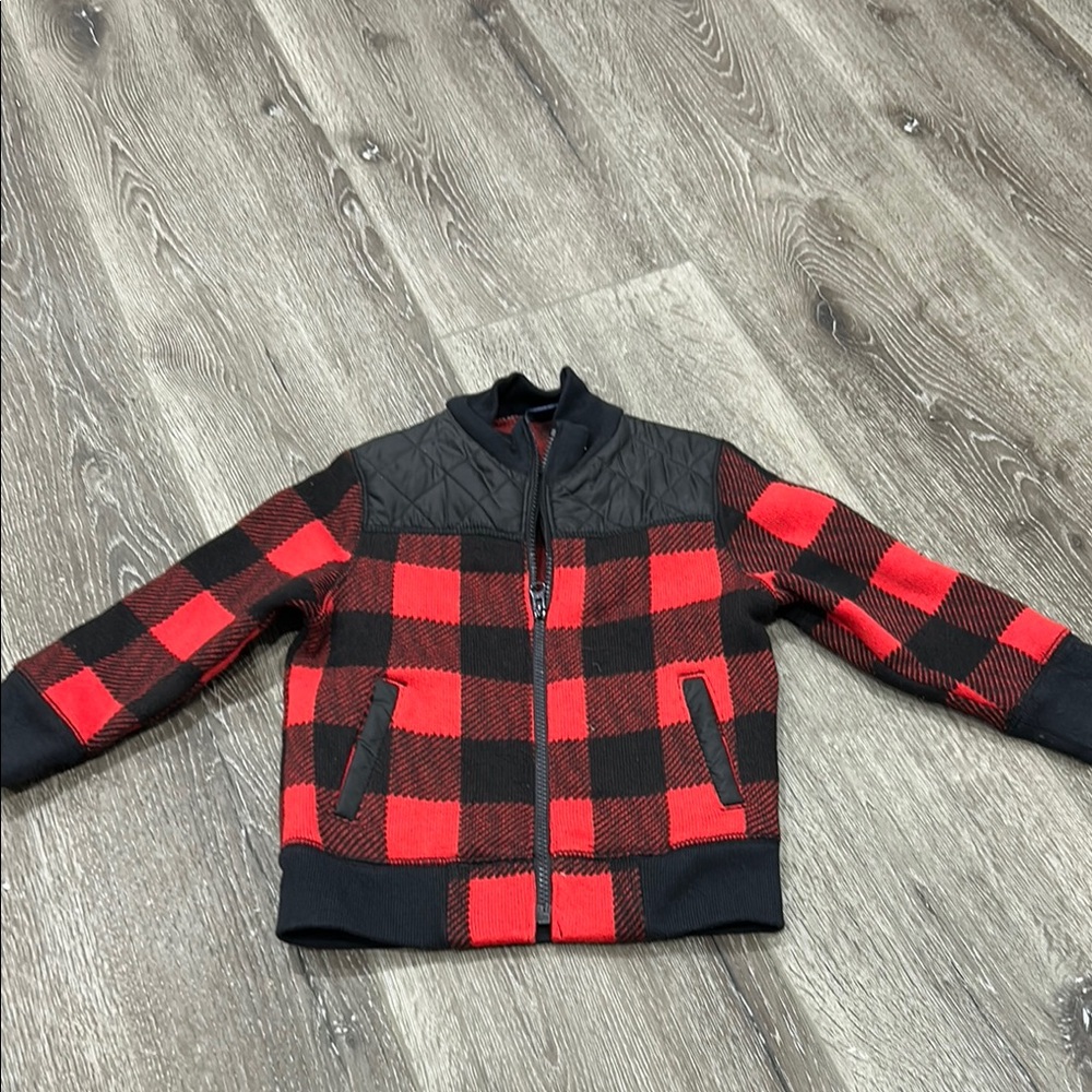 Baby Gap Red and Black Plaid Jacket sz 4T kids